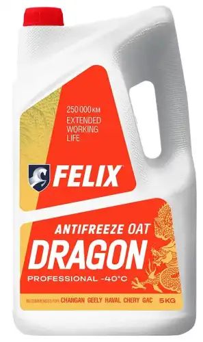 Антифриз FELIX Dragon 5 kg готовый красный -40 G12+