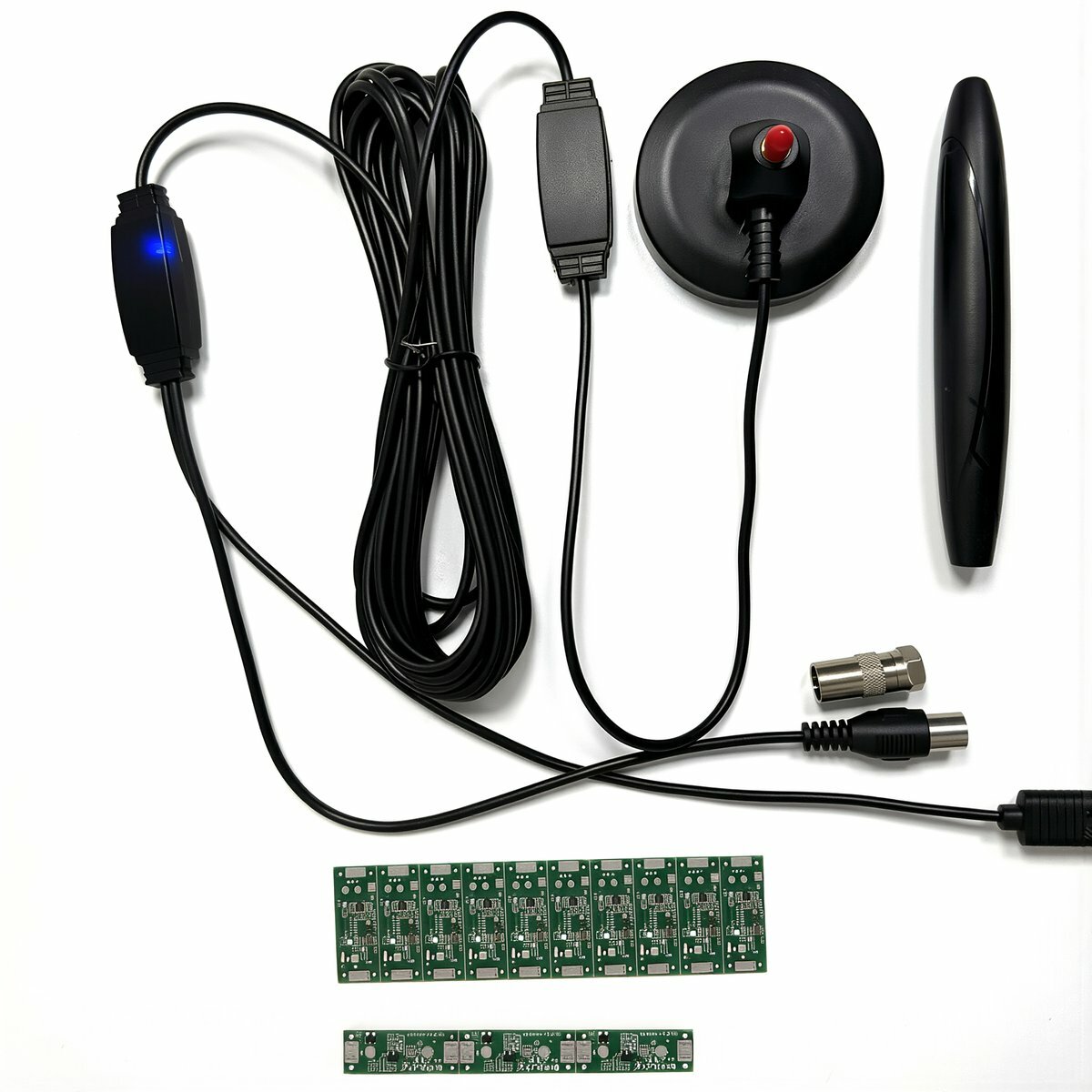 Телевизионная антенна с двумя усилителями для эфирных каналов 1080P VHF UHF диапазон универсальная модель длина кабеля 5 метров, Интегрированная модель с двумя усилителями, кабель 5 метров / диапазон