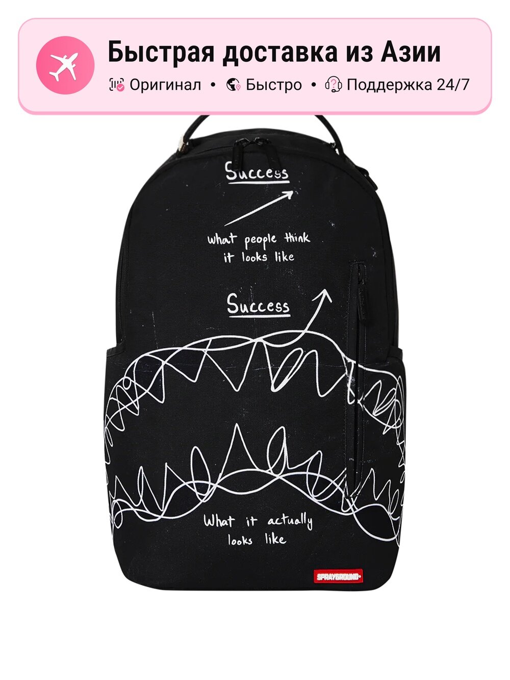 Рюкзак унисекс SPRAYGROUND Polyester Regular, черный