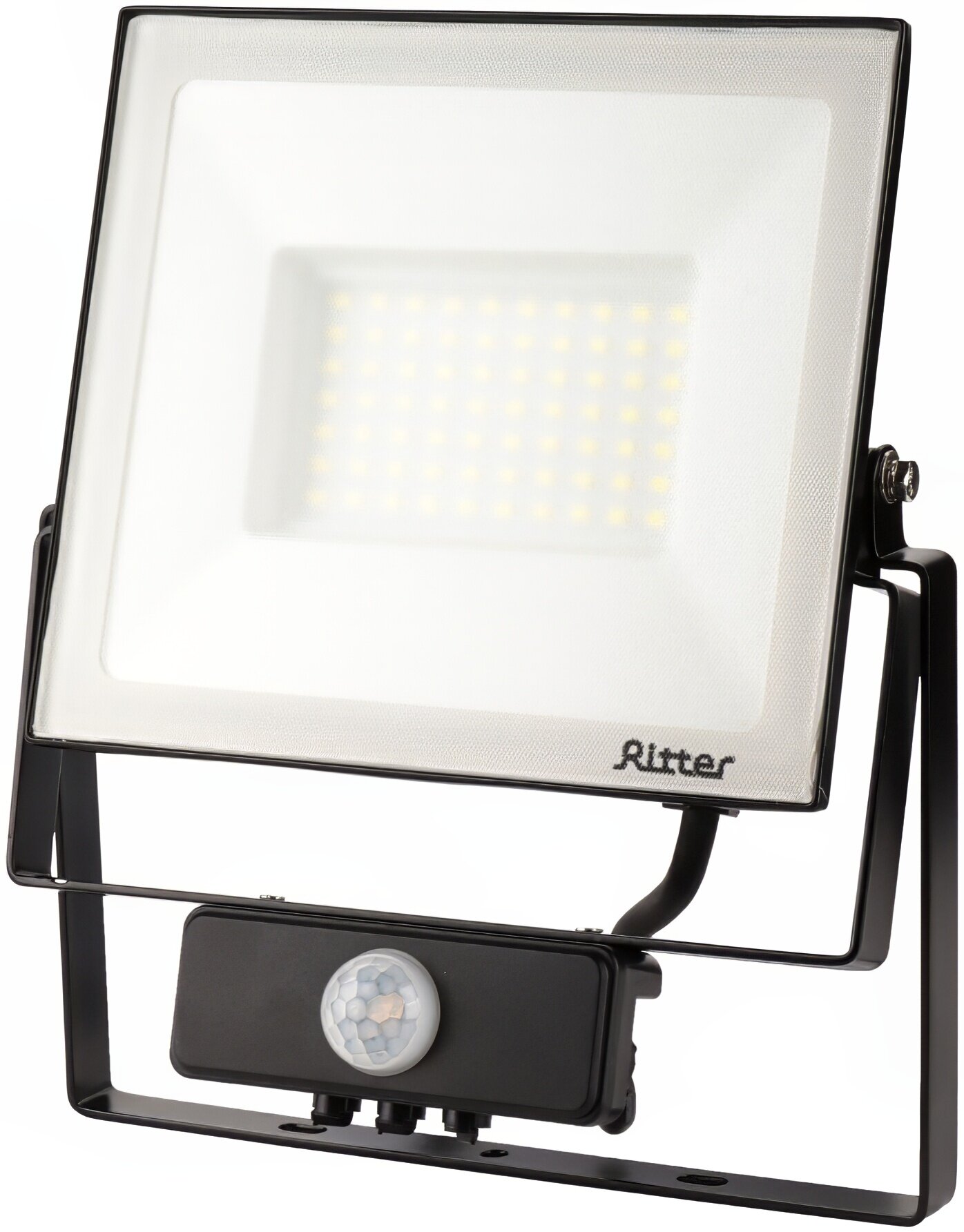 Прожектор светодиодный Ritter PROFI 70Вт 6500К 7000Лм IP65 черный с датчиком движения