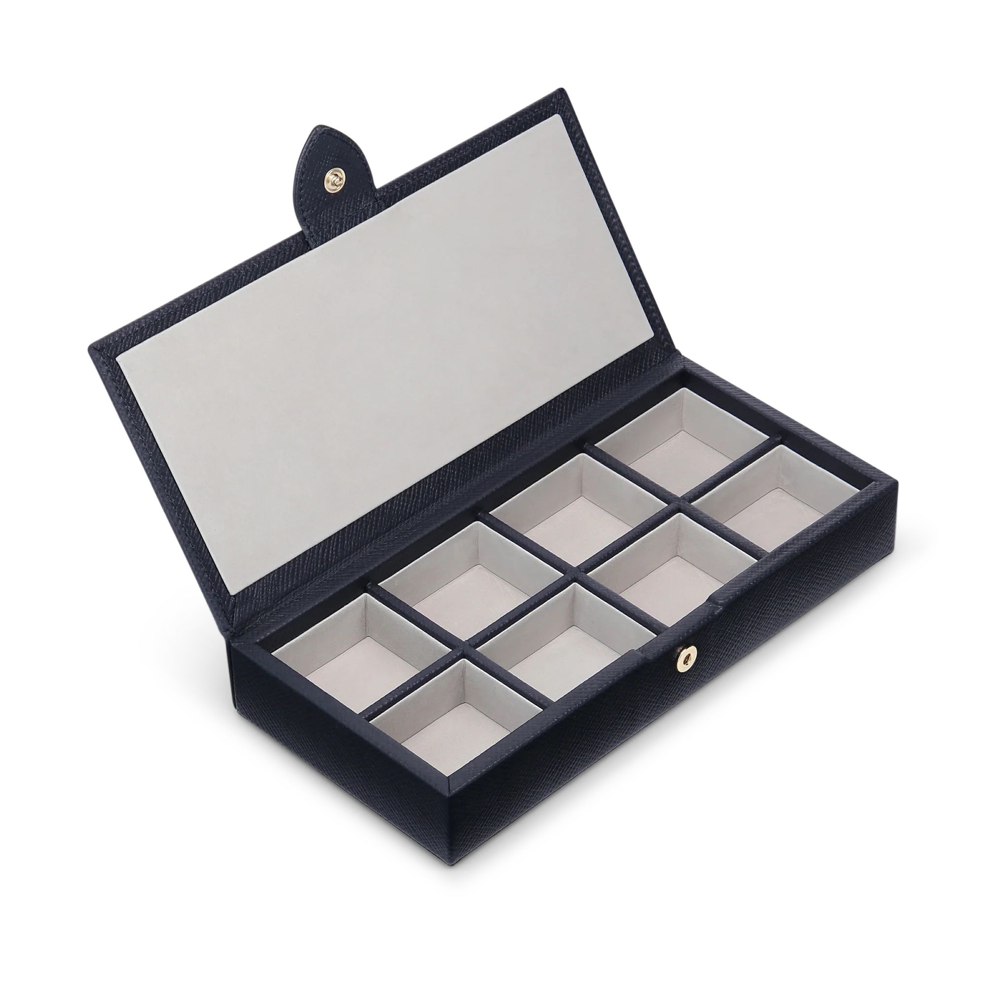 Smythson Шкатулка Cufflink Box in Panama, Navy