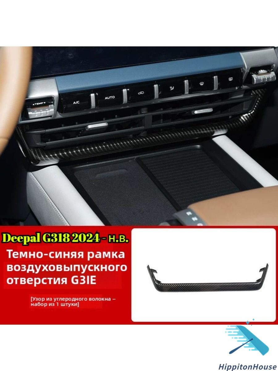 Deepal G318 окантовка дефлекторов центральной консоли, карбоновая текстура