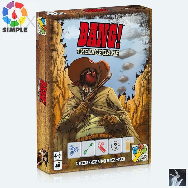 Настольная карточно-кубическая игра Da Vinci Bang: The Dice Game, вестерн игра с скрытыми