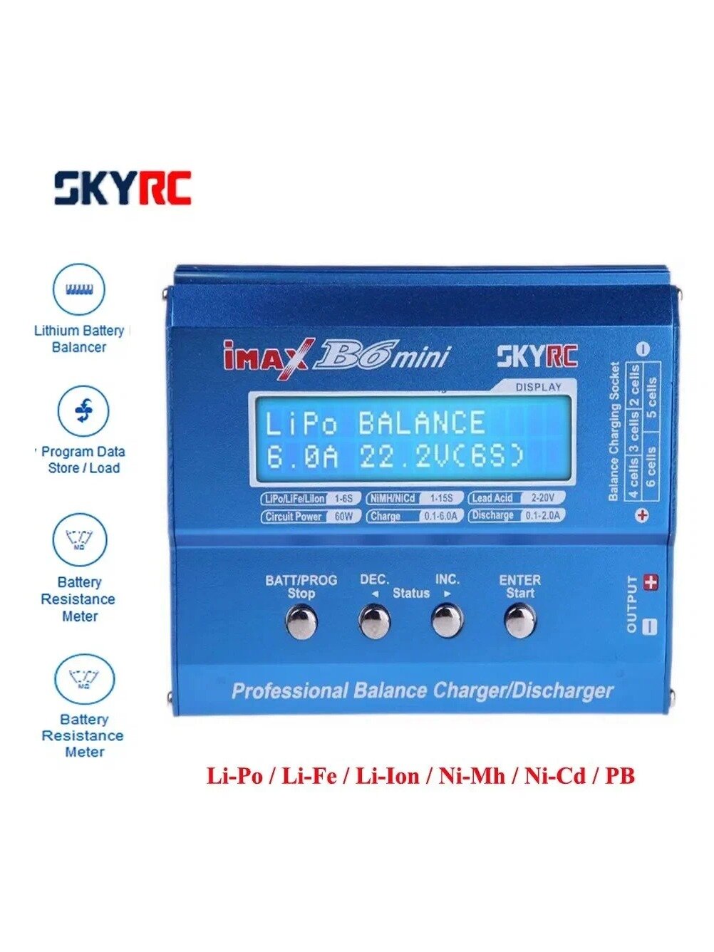 SKYRC IMAX B6 mini RC вертолета nimh nicd самолета, Цвет Бежевый