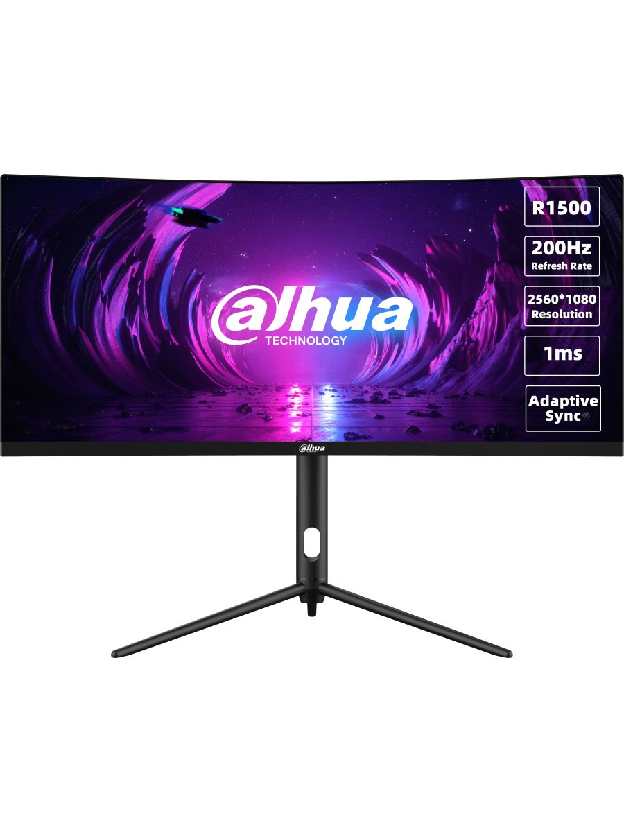 Dahua 30.00" Монитор DHI-LM30-E330CA (DHI-LM30-E330CA), VA, 2560x1080, 200.00 Гц, Изогнутый экран, черный