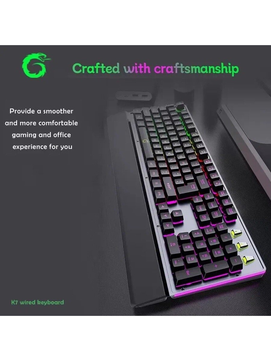 JOMAA Клавиатура проводная KEY168RU, (Cherry MX Black), Русская раскладка, черный