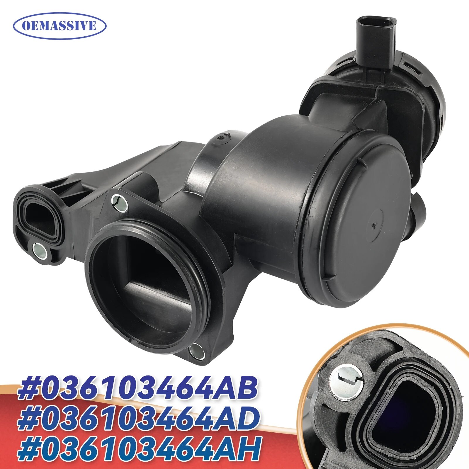 Клапан-сепаратор масляных паров картера двигателя 036103464AH AD AB для VW Golf Mk4 Mk5 Mk6 Polo Audi A2 Seat Skoda 1.4 16V
