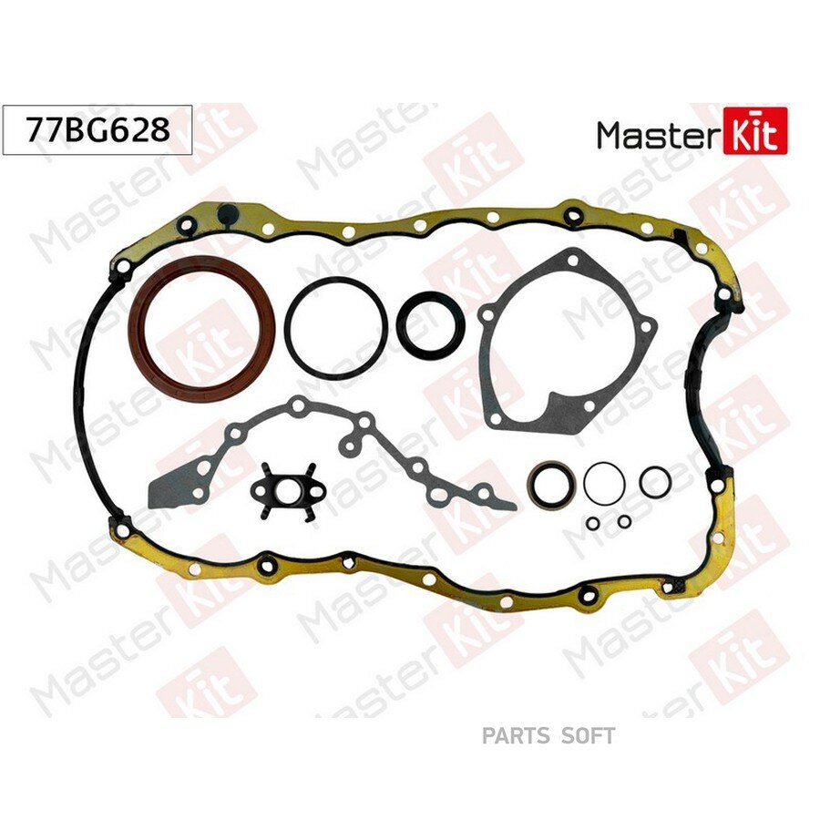 77BG628 Комплект прокладок блок-картер двигателя Renault CAPTUR (J5_ H5_) K9K 830 от официального дистрибьютора, MASTERKIT, артикул 77BG628