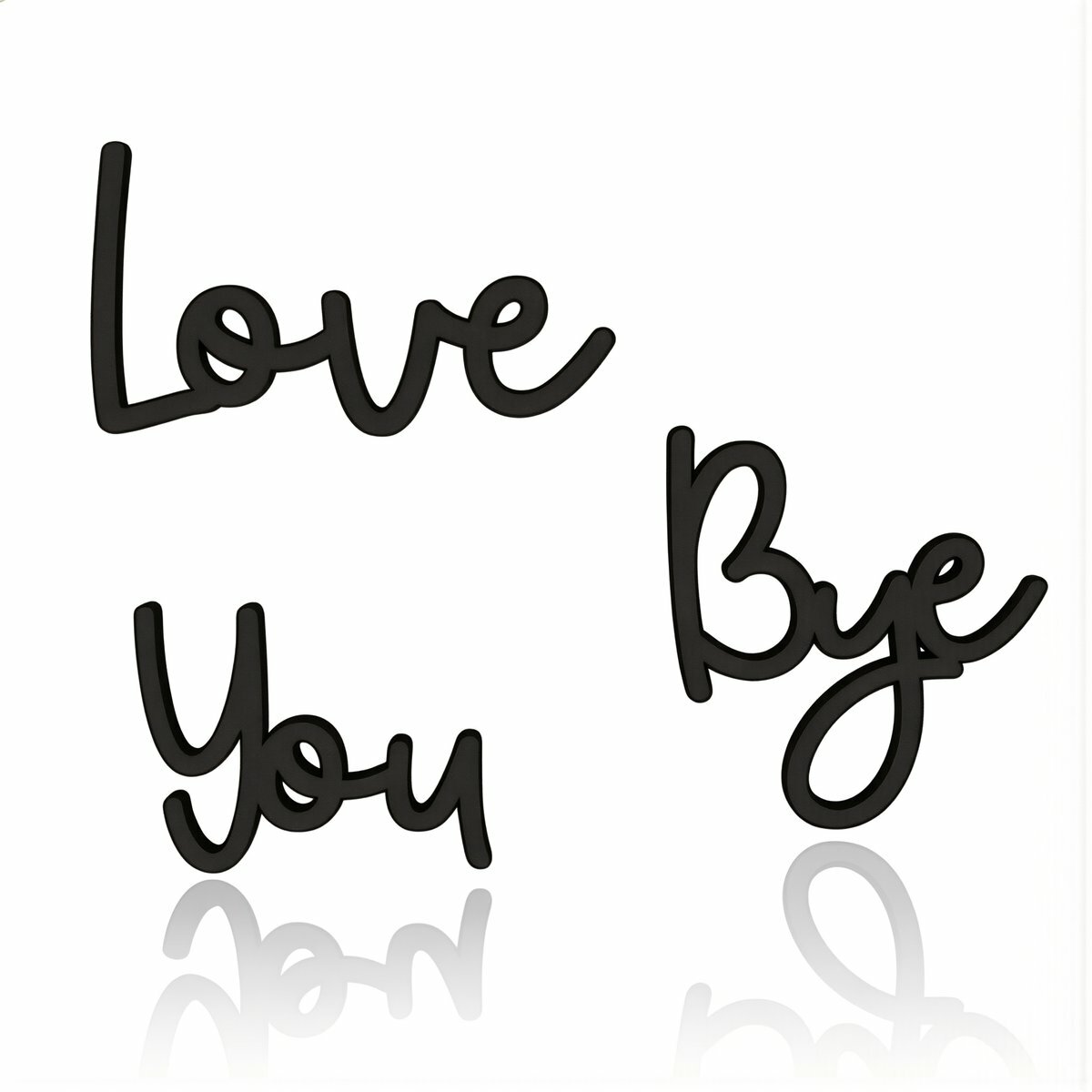 Декор для стен деревянные надписи набор Love You Bye точные размеры для домашнего интерьера прихожая вечеринка помещение, Вариант 1, комплект с 10 точками для склеивания (боковые части не окрашены)