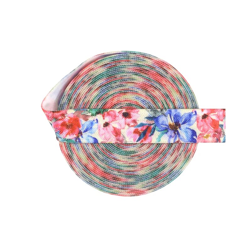 Эластичная лента BRISTLEGRASS с цветочным принтом из спандекса B-15, 2 Yards