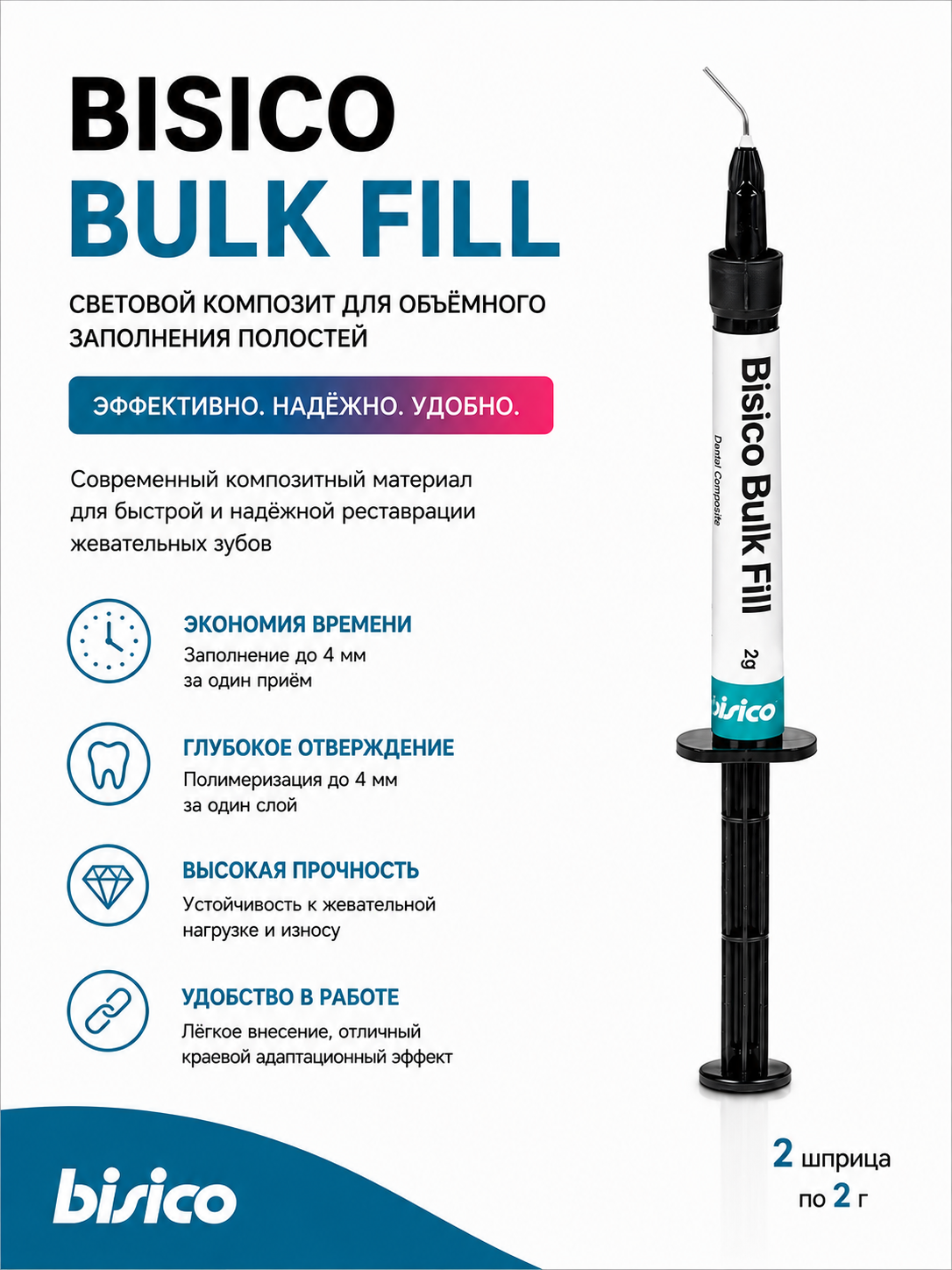 Бисико Балк Филл / Bisico Bulk Fill, 2 шприц 2 гр, шт