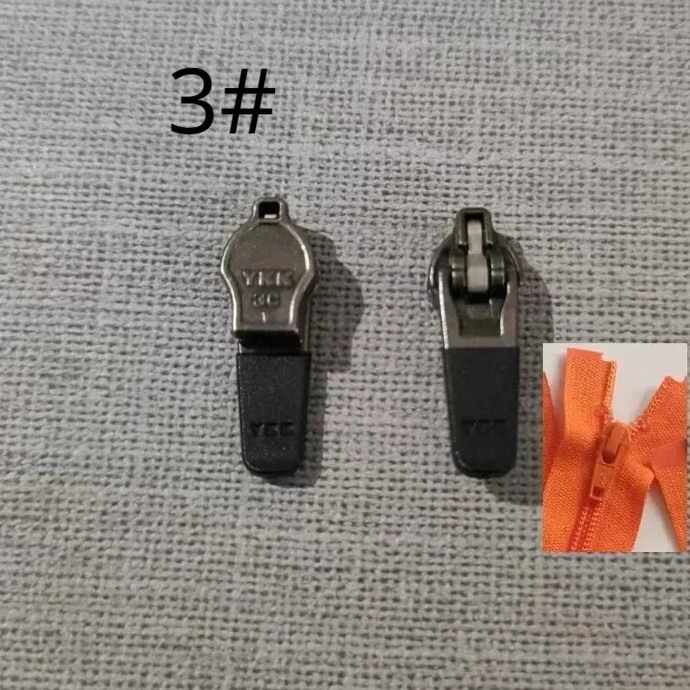 Бегунки для молнии YKK 3# металлические, цвет: As Photo