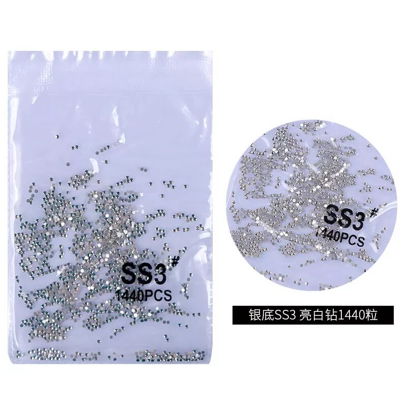 Starfall Diamond Nail Art 1440 Штук 1.4 мм Диаметр Прозрачный SS3
