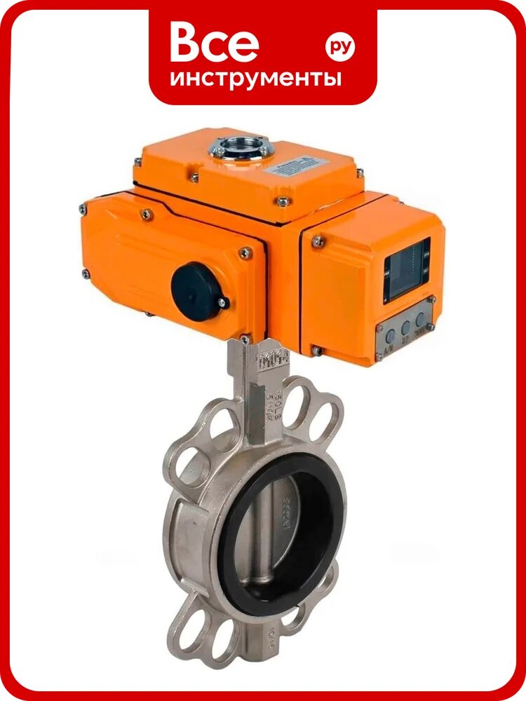 Затвор DN-ru дисковый 304-304-VITON-2W-Fb-H Ду80 Ру16, электропривод QT-005-220В-0-10В-HARK D050-89125