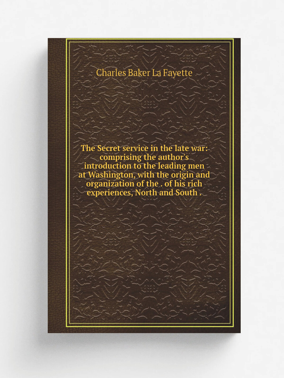 The Secret service in the late war: comprising the author's introduction to the leading men at Washington, with the origin and organization of the . …