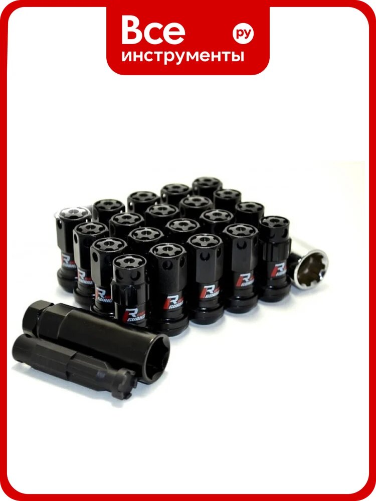 Комплект гаек М12x1.25 Чёрный STARLEKS kk911944RCN(16/4/3)BC