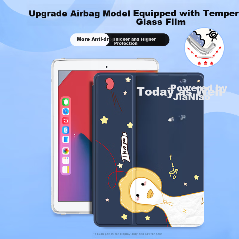 SUOYING чехол для iPad Air 7/6 11/10,9 дюймов M3/M2 с бесплатным закаленным стеклом Размер：[11 дюймов] Универсальный