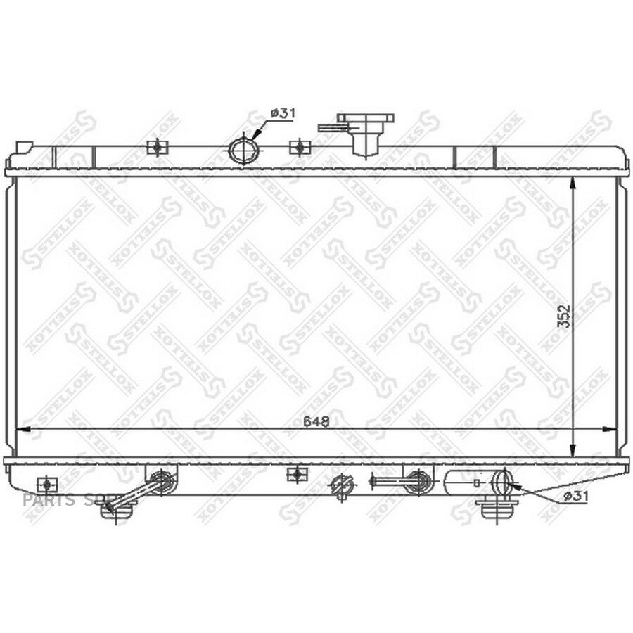 STELLOX 1025379SX Радиатор KIA Rio 1.6 АКПП 02>