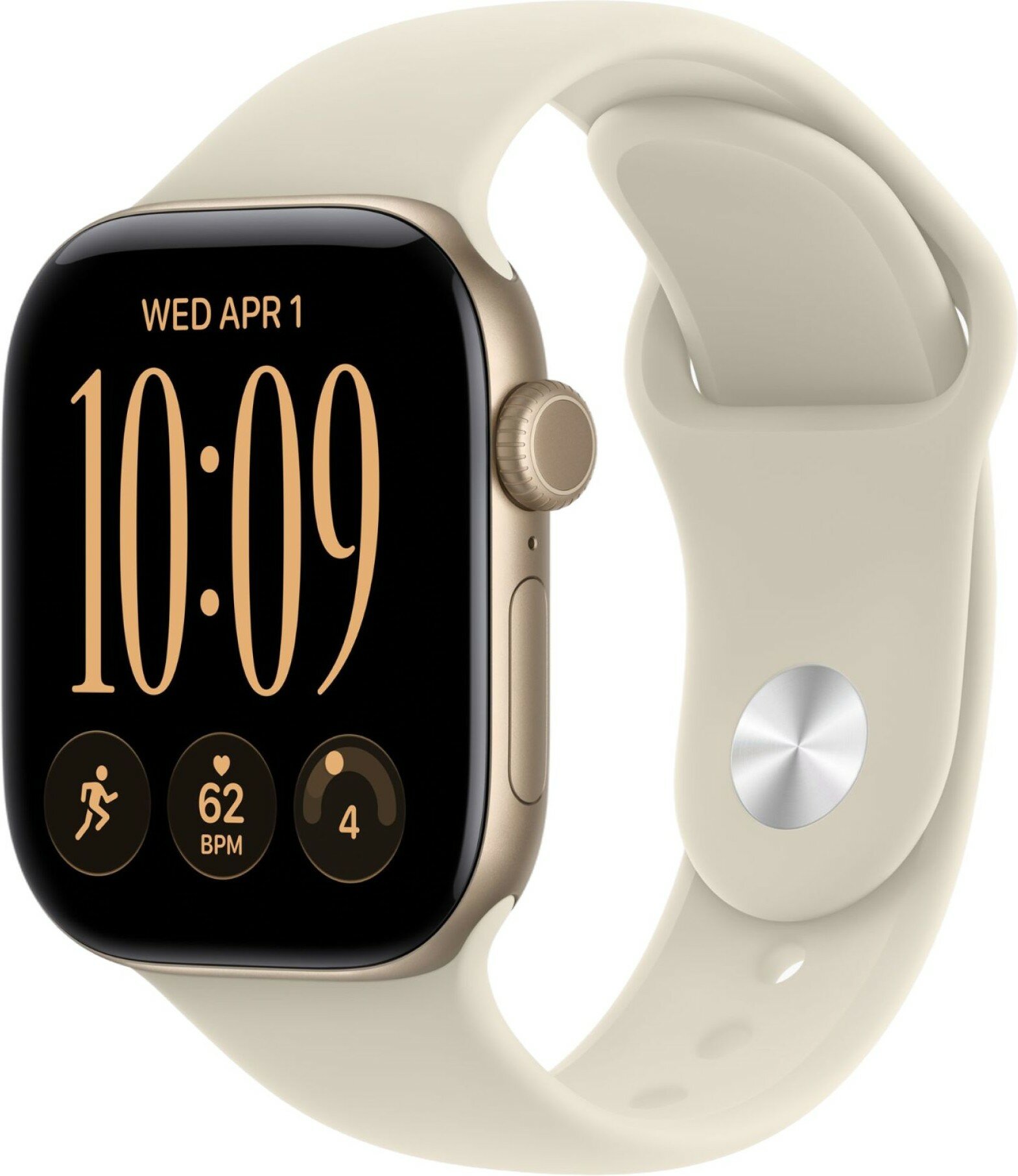 Умные часы Apple Watch S12, 46 mm, GPS, Light Gold Aluminum, Sand Sport Band, M/L