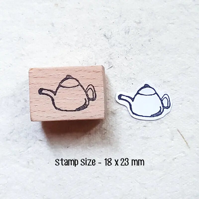 Деревянные мини-штампы для скрапбукинга Coffee Kettle