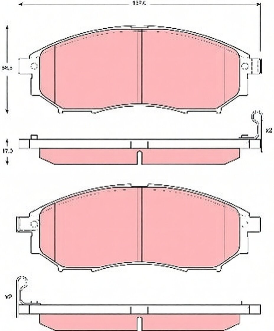 Колодки передние NISSAN MURANO (Z50, Z51), NAVARA (D40), QASHQAI GDB3392 TRW арт. GDB3392