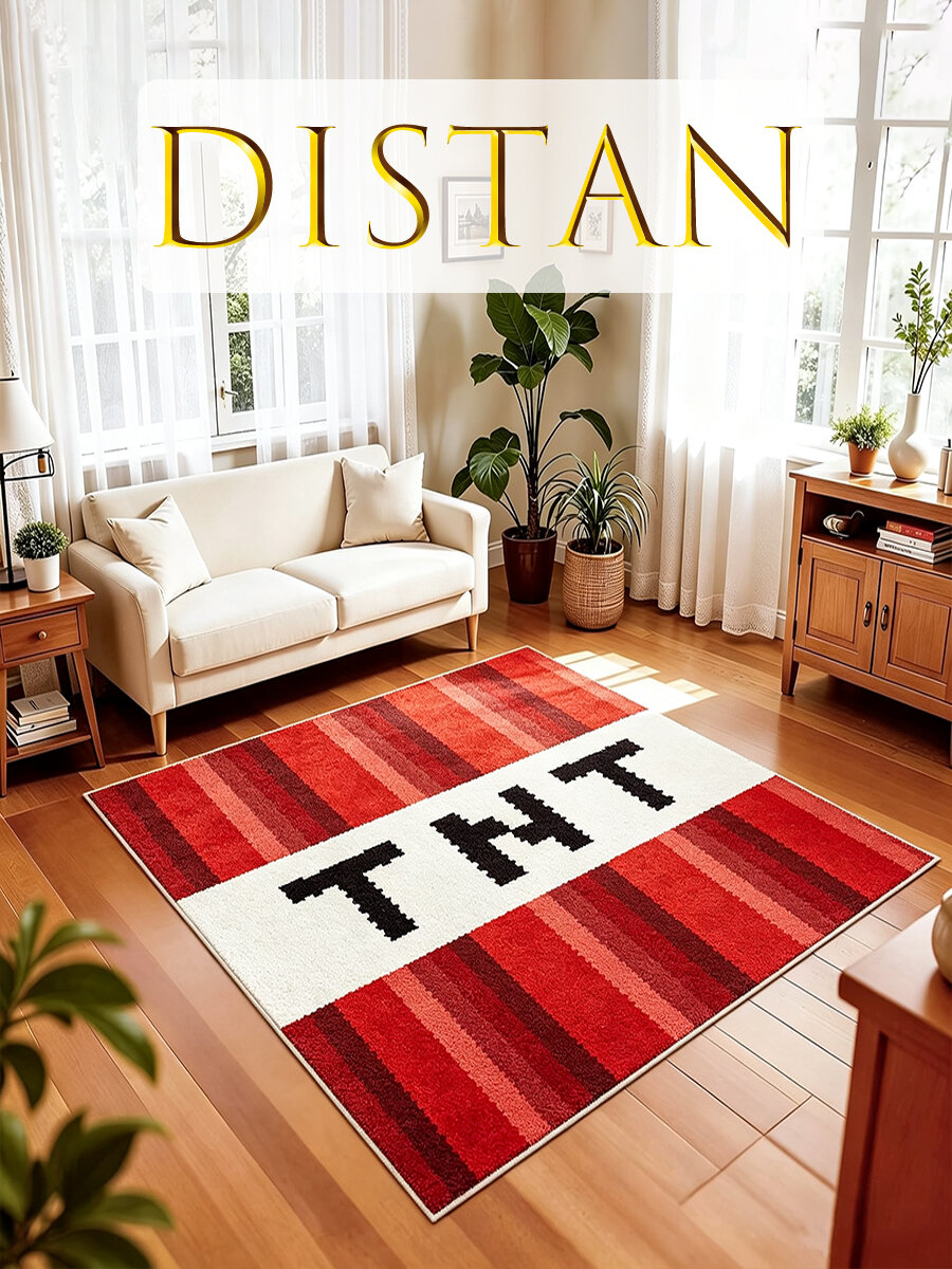 DISTAN Ковер 150x150 см 2 мм аниме бордовый