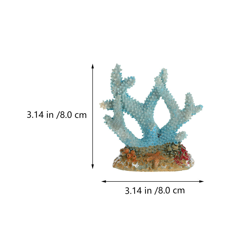 2 Штуки Исскуственные Кораллы Из Резины Для Аквариума 8X8X4.3Cm