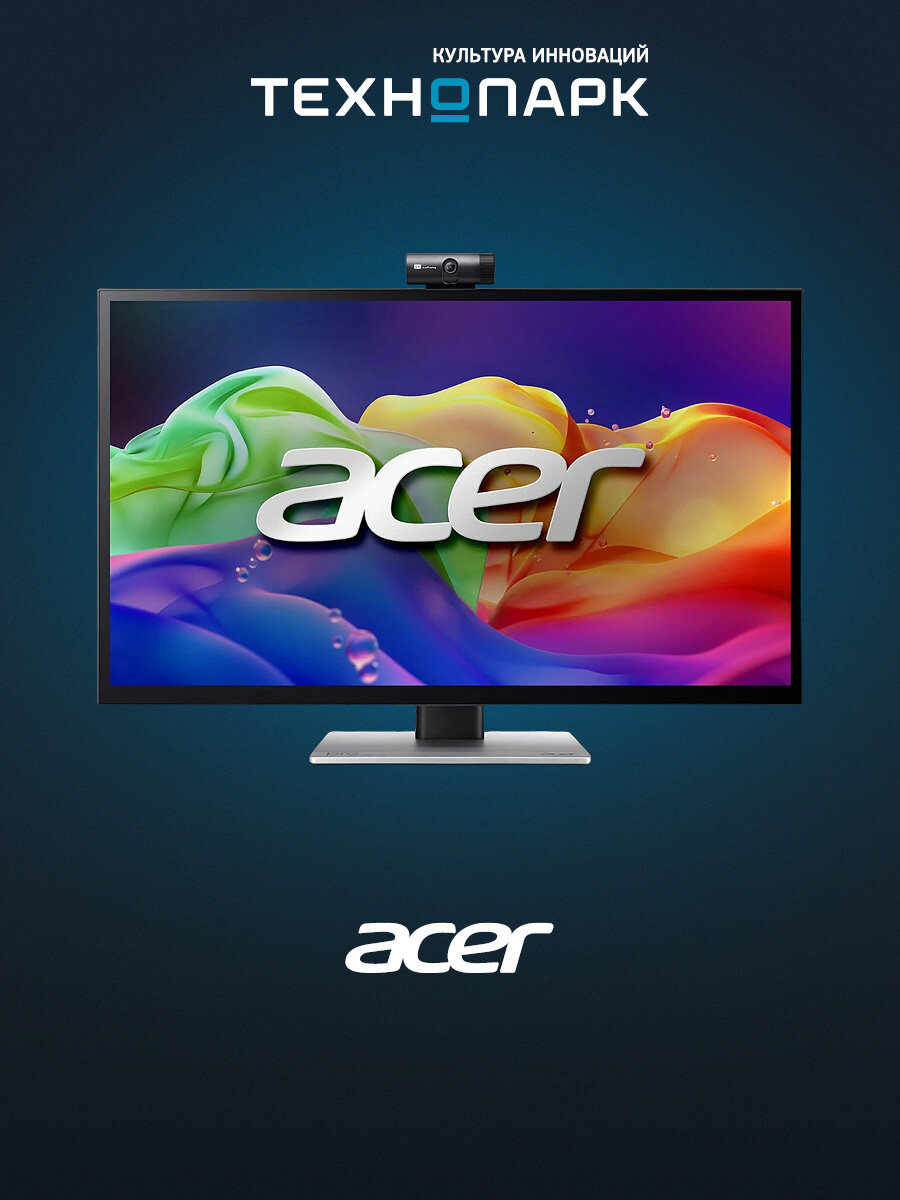 Монитор Acer 27' PE270XTbmiiprcuzx Touch, 16:9, IPS, 5K UHD, 4ms, 400cd, 60Hz, HDMI, DP, USB, USB-C, CAM, SPK, HAS