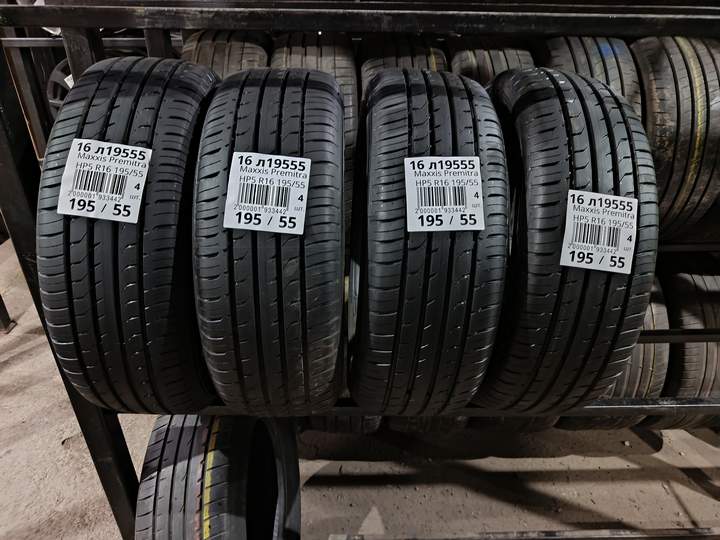 Комплект (4 шт) летних БУ шин Maxxis Premitra HP5 195/55 R16 без пробега