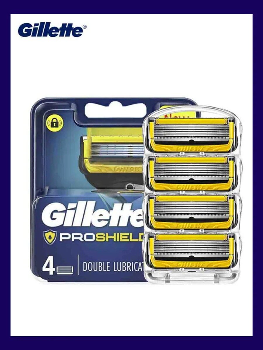 Gillette Fusion5 ProShield Сменные кассеты для мужских бритв,4 шт.