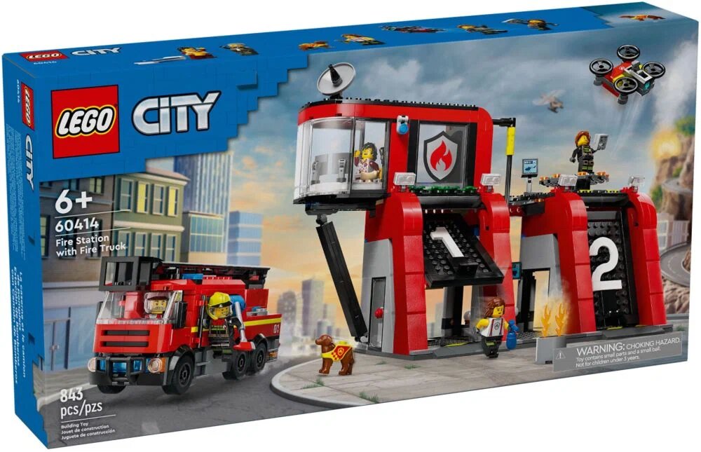 LEGO City Fire Station with Fire Truck (60414)