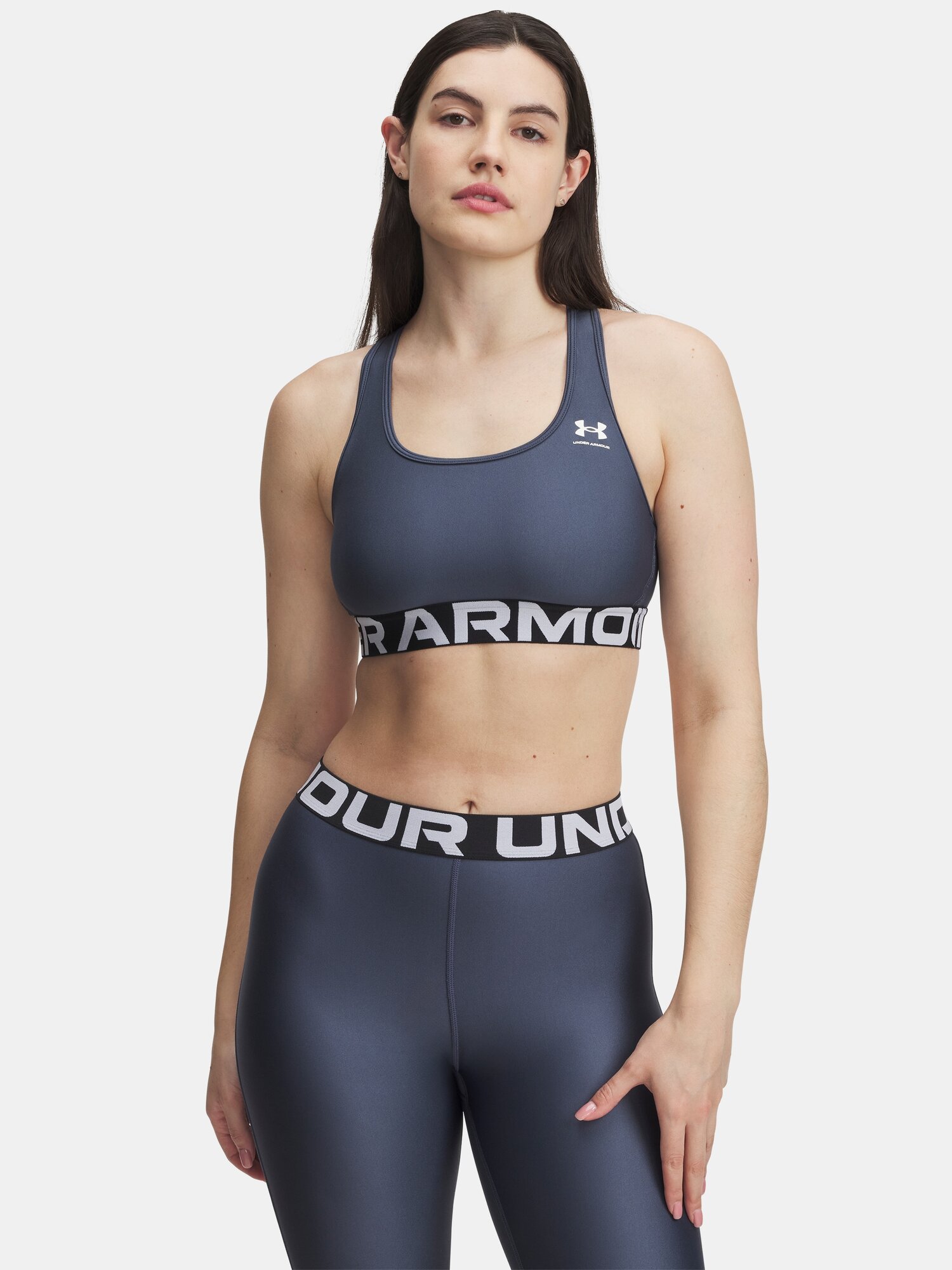 Топ Under Armour HeatGear, размер XS, серо-синий — фото 1