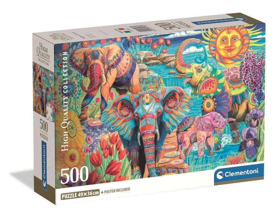 Пазл Clementoni High Quality Elephants Carnival, 500 элементов