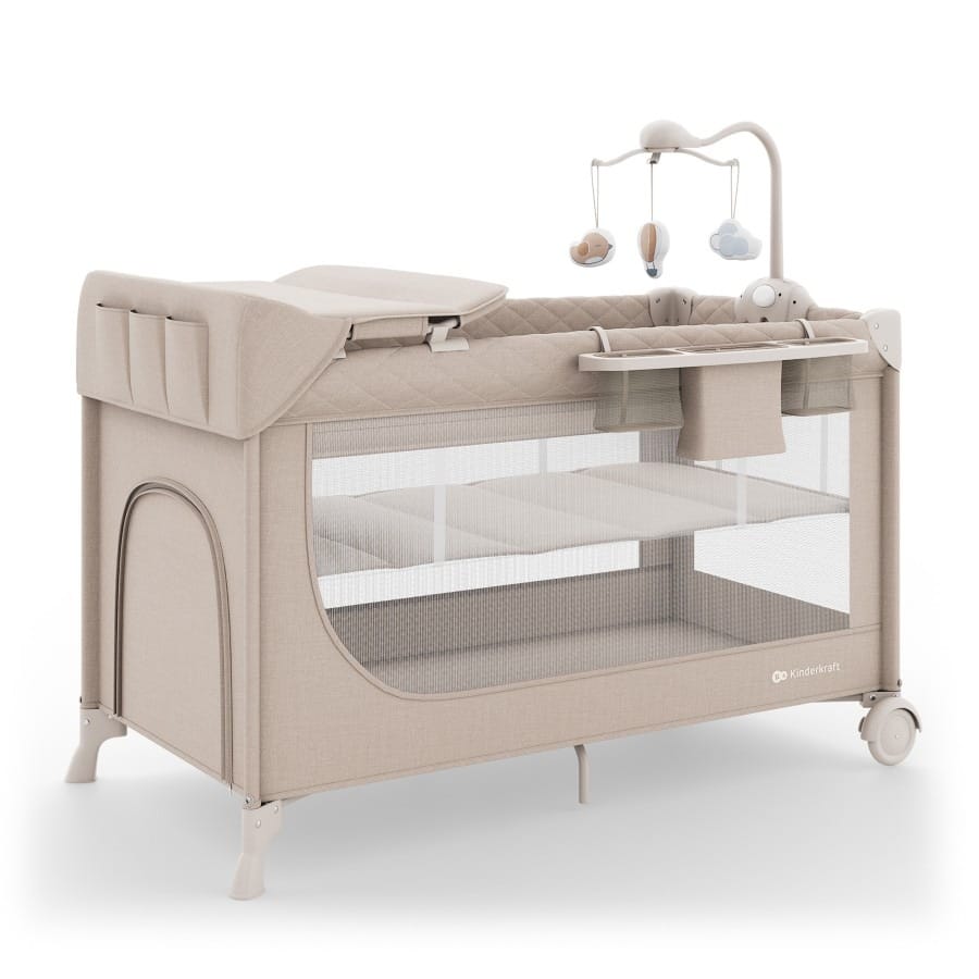 Кровать детская Kinderkraft Leody Up, бежевый, 105x70x75 см