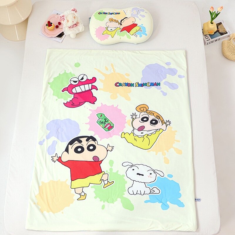 Официальное летнее одеяло Sanrio Crayon Shin-chan, охлаждающее покрывало из ледяного шелка, 150x200 см