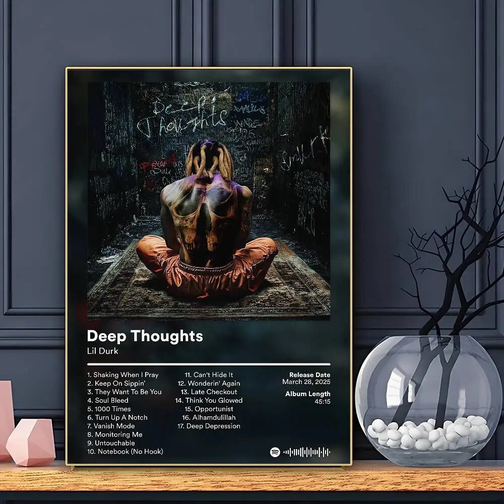 Lil Durk Deep Thoughts Постер HD Art 40X60cm, z1