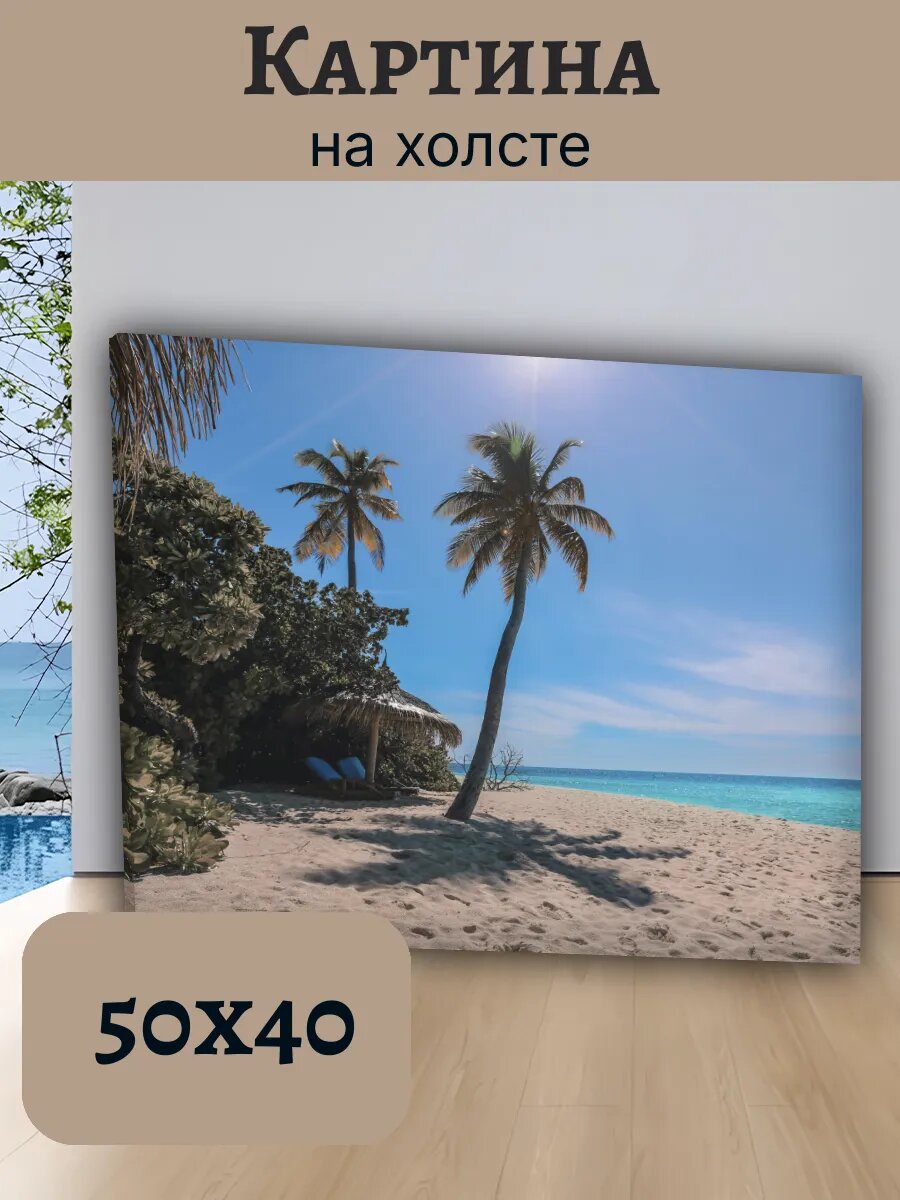 Картина Постер Мальдивы Maldives 40x50 тропический рай