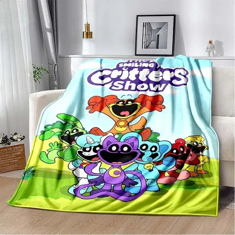 Плюшевое одеяло с логотипом улыбающихся животных 125x100cm-50x40in s, P8
