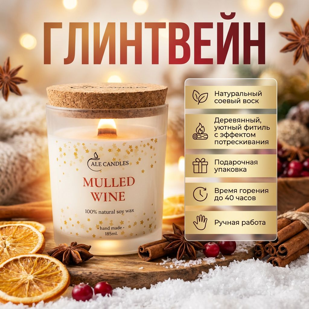 Ароматическая свеча "Пряный глинтвейн"
