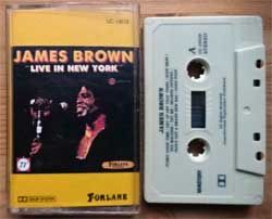 Аудиокассета JAMES BROWN 'Live In New York' (1981 France press, UC-19018, mint/mint) (MC4653)