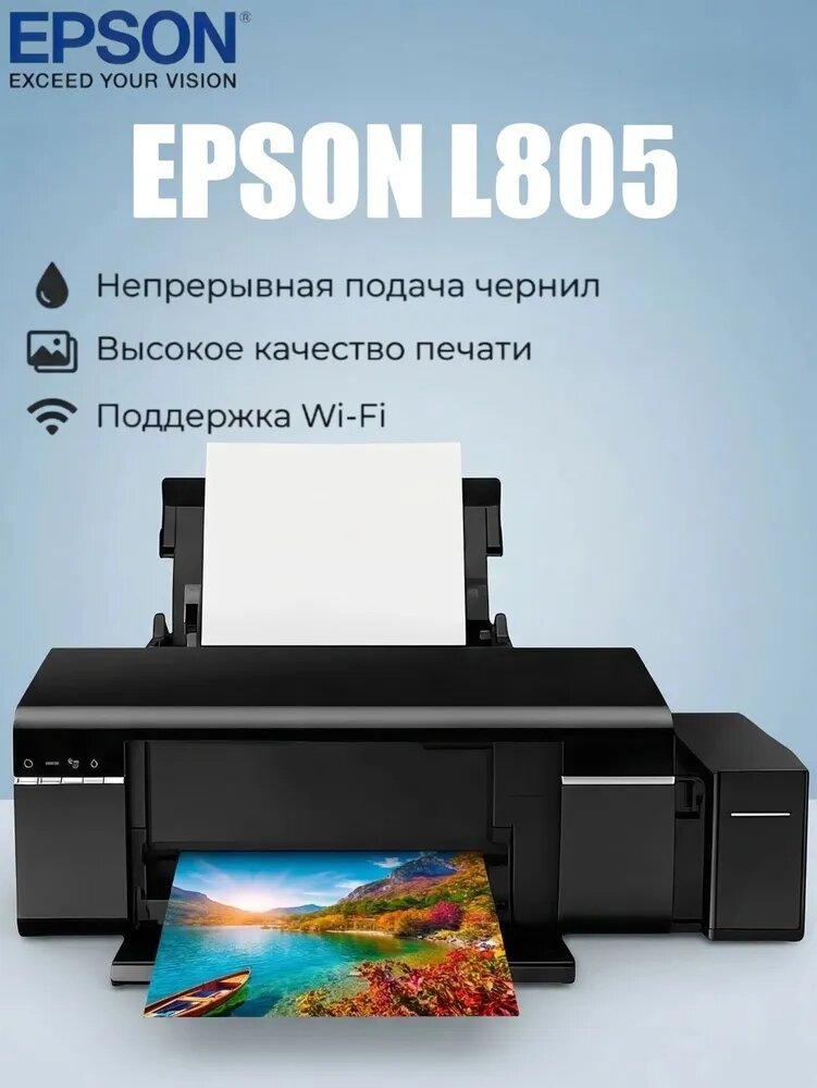 Epson Принтер струйный , черный, черно-серый