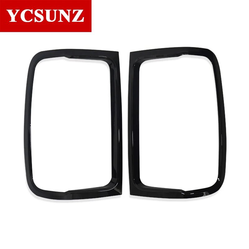 Накладки на задние фонари из АБС-пластика для VW Amarok 2009-2022 GLOSS BLACK