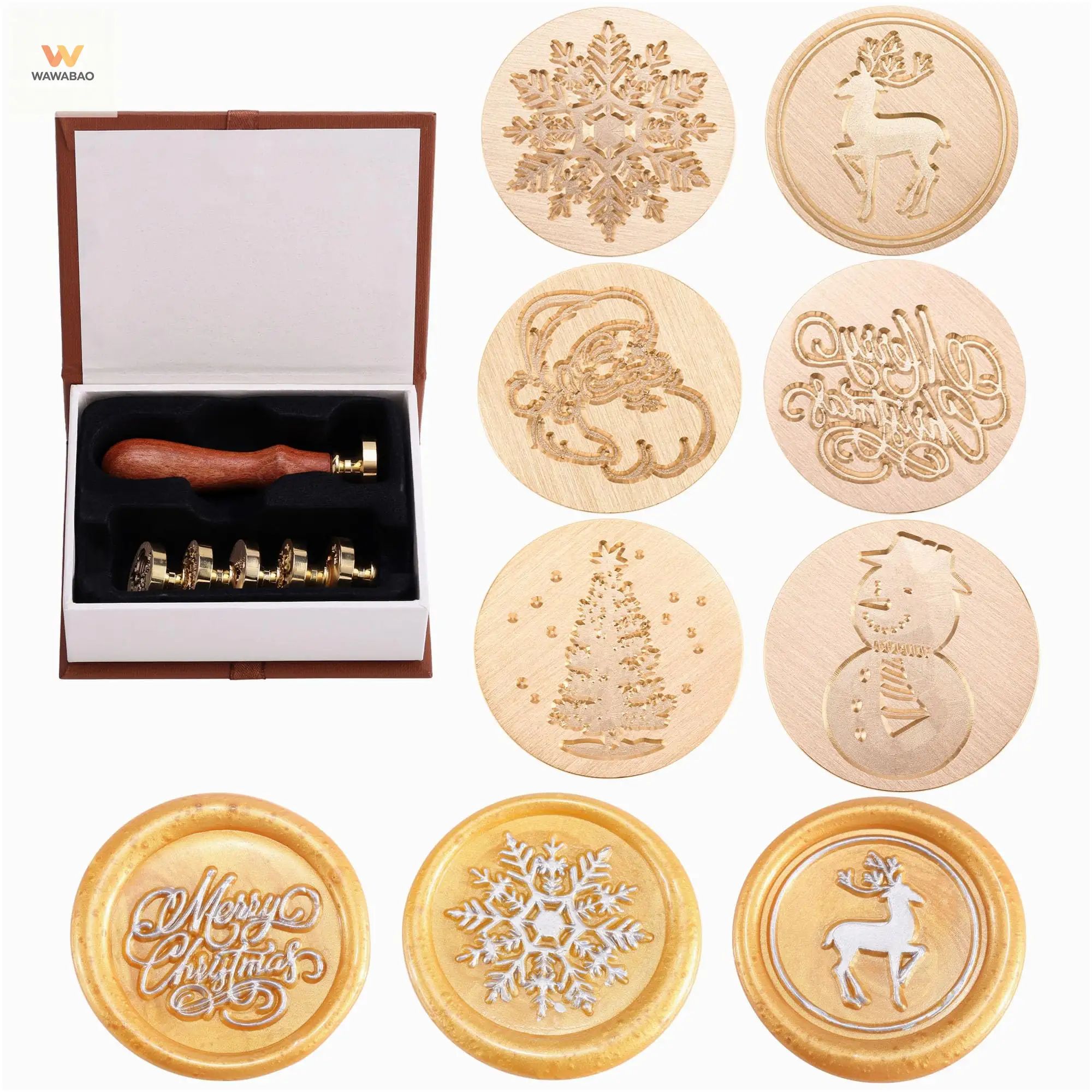 Набор подарочный: 6 штампов (печатей) для сургуча, Sealing Wax
