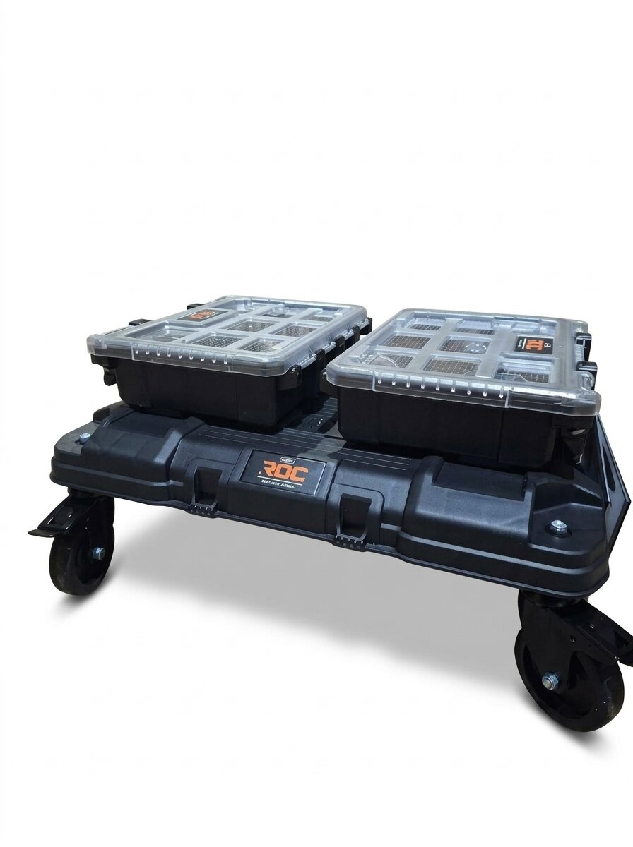 Транспортная платформа ROC Pro Gear Dolly 4 wheels (17213877)  +  ROC PRO GEAR Half organizer 2.0  (17211900) 2 шт