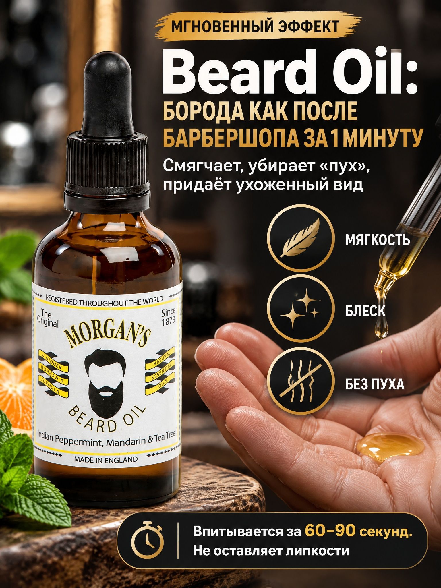 Масло для бороды Morgans Beard Oil, 30 мл