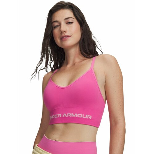 фото Топ спортивный under armour vanish seamless low bra, размер md, розовый