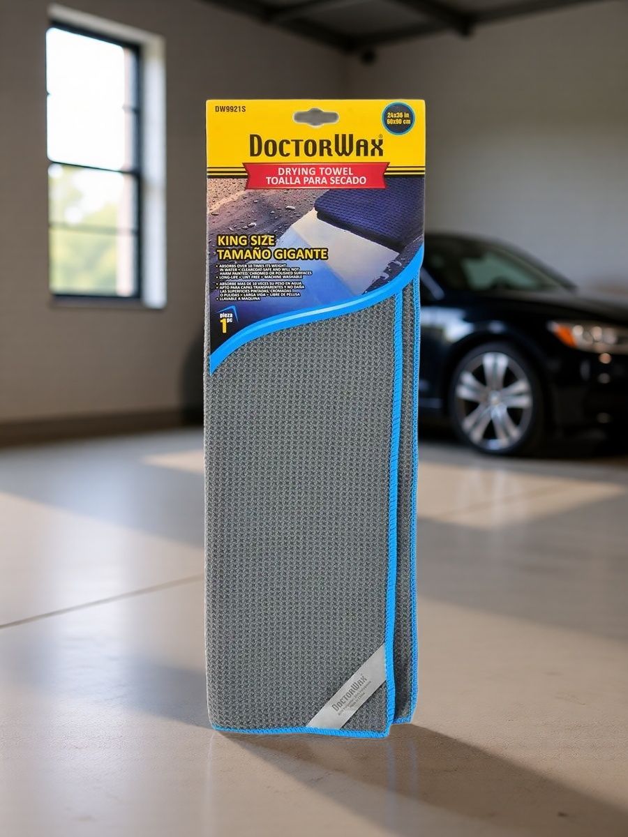 Полотенце из микрофибры для сбора воды 90x60 см, плотность 400 г/кв. м, DoctorWax DW9921S, микрофибра