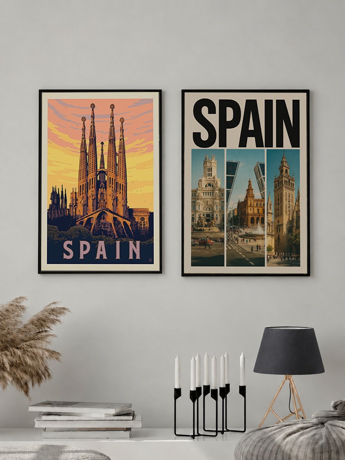 Набор Постеров / Плакатов Испания (Spain) 2 Листа А3