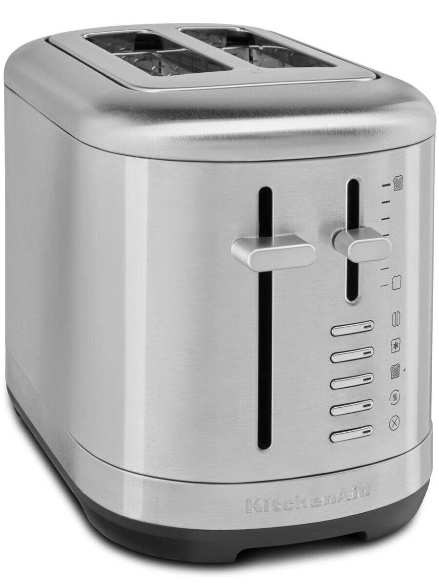 Тостер KitchenAid 5KMT2109ESX, 980 Вт, 4 функции, 7 степеней прожарки, поддон для крошек, цвет нержавеющей стали