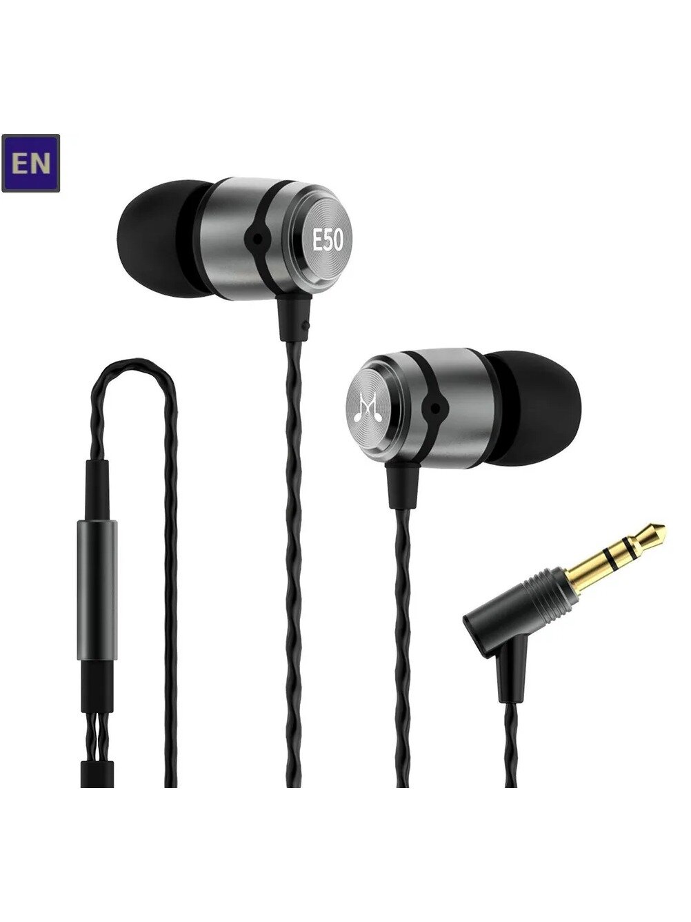 Наушники проводные Наушники SoundMAGIC проводные, 3.5 мм, м, 3.5 мм, серый металлик